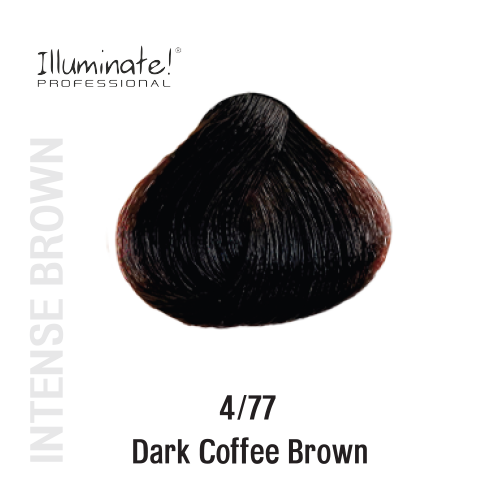 Illuminate! 4/77 Dark Coffee Brown Hair Dye - Shellz Professional Hair  Products